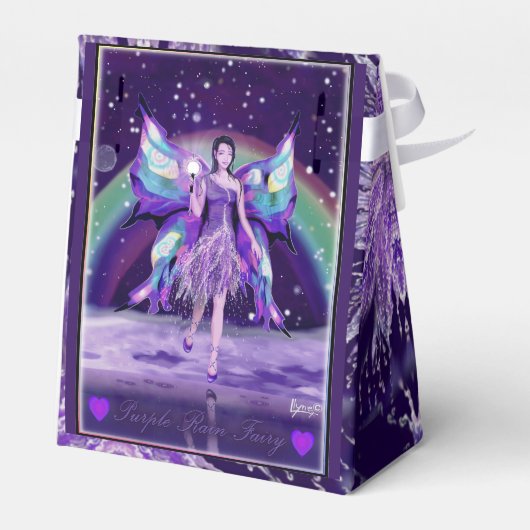 Lila Rain Fairy Geschenkschachtel (Rückseite)