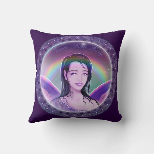 Lila Rain Fairy Kissen (Rückseite)