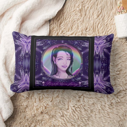Lila Rain Fairy Lendenkissen (Decke)