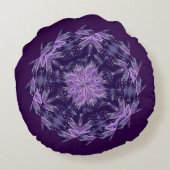 Lila Rain Fairy Rundes Kissen (Rückseite)