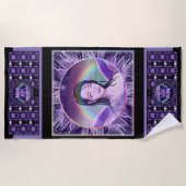 Lila Rain Feen Strandtuch (Vorderseite)