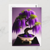 Lila Rain Wisteria Bonsai, Postüberquerung Postkarte (Vorne/Hinten)