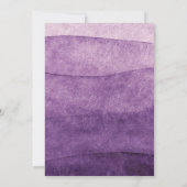 Lila Rainbow Baby Showpastel Einladung (Rückseite)