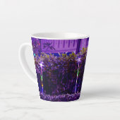 Lila Rainbow Blume Lights Latte Tasse (Linke Ecke)