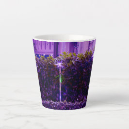 Lila Rainbow Blume Lights Latte Tasse
