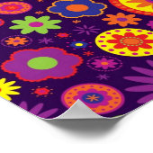 Lila Rainbow-Blume Poster (Ecke)