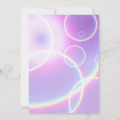 LILA RAINBOW-KREIS 16 . GEBURTSTAG-EINLADUNG EINLADUNG (Rückseite)