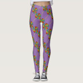 Lila Rainbow Lollipop Candy Lollipops Lolly Leggings (Vorderseite)