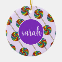 Lila Rainbow Lollipop Candy Sweet Lollies
