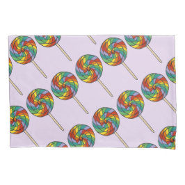 Lila Rainbow Lollipop Candy Sweet Lollies Kissenbezug