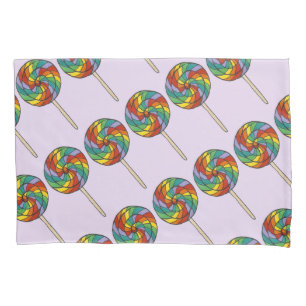 Lila Rainbow Lollipop Candy Sweet Lollies Kissenbezug