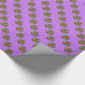Lila Rainbow Lollipop Lollies Candy Store Süßigkei Geschenkpapier (Ecke)
