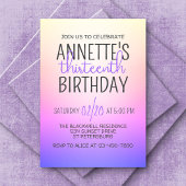 Lila Rainbow Ombre Einladung