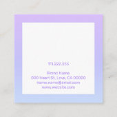 Lila Rainbow-Seifenblasen Ohrringe Display Quadratische Visitenkarte (Rückseite)