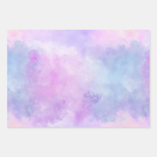 Lila Rainbow Unicorn Geschenkpapier Set (Vorderseite)