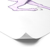 Lila Rainbow Unicorn Poster (Ecke)