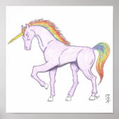 Lila Rainbow Unicorn Poster (Vorne)