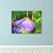 Lila Raindrops Leinwanddruck (Insitu (Holzboden))