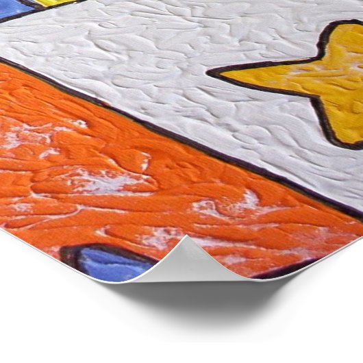 Lila Rakete Poster (Ecke)