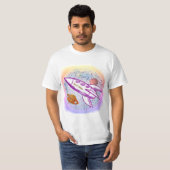 Lila Rakete T-Shirt (Vorne ganz)