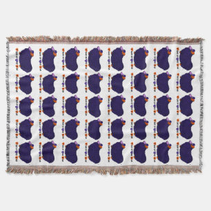 Lila Ram Chinese Year Zodiac Throw Blanket Decke
