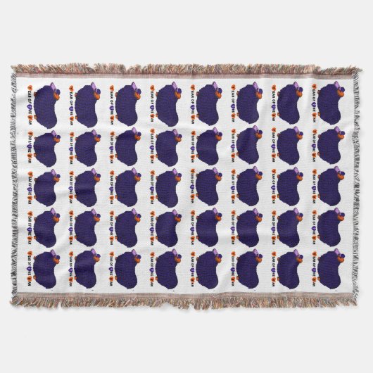 Lila Ram Chinese Year Zodiac Throw Blanket Decke (Vorderseite)