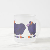 Lila Ram Chinesisches Jahr Zodiac Mattiertes Glas Mattglastasse (VorderseiteRechts)