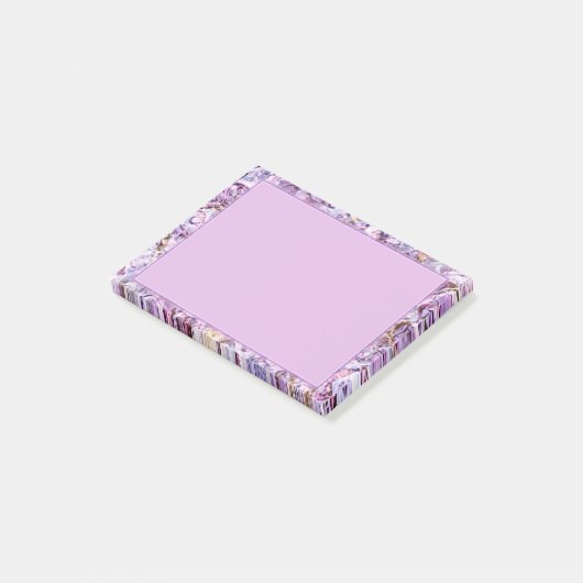 Lila Rand Post-it Klebezettel (angewinkelt)