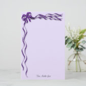 Lila Ränder Briefpapier (Stehend Vorderseite)