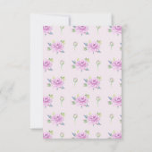 Lila Ranunculus Frühjahrskarten RSVP Karte (Rückseite)