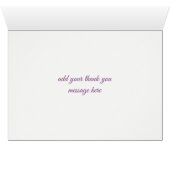 Lila Ranunculus Frühlingsfloral Dankeschein-Karte (Innenansicht Horizontal (Unten))