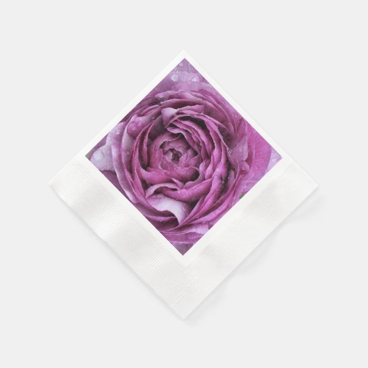 Lila Ranunculus Serviette (Ecke)