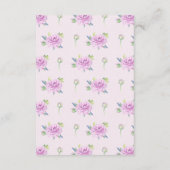 Lila Ranunculus Spring Wedding Information Cards Begleitkarte (Rückseite)