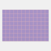 Lila Rastermuster Geschenkpapier Set (Vorderseite 3)