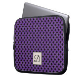 Lila Rattan auf benutzerdefiniertem Schwarz mit Mo Laptopschutzhülle (Vorderseite Links)