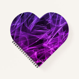 Lila Rauch Herz Spiralblock Notizblock