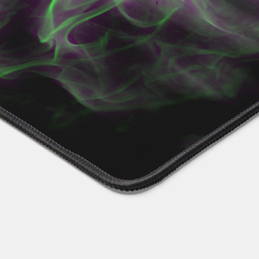 Lila Rauch und Flammen Abstrakte Kunstmatte Schreibtischunterlage (Ecke)