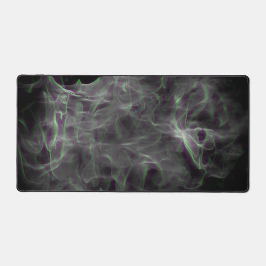 Lila Rauch und Flammen Abstrakte Kunstmatte Schreibtischunterlage (Vorderseite)