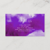 Lila Rauchen und Neon Nail Artist Nail Tech Visitenkarte (Rückseite)