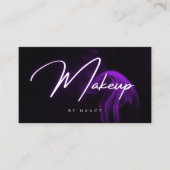 Lila Rauchneon Makeup Artist Visitenkarte (Vorderseite)