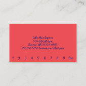 Lila Rauchwort jenseits der Kaffeekarte Treuekarte (Rückseite)