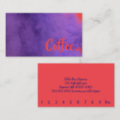 Lila Rauchwort jenseits der Kaffeekarte Treuekarte (Vorne/Hinten)