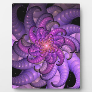 Lila Raum Anemone Fraktal Abstrakte Kunst Fotoplatte