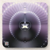 Lila Raum Getränkeuntersetzer (Vorderseite)