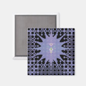 Lila Raum Magnet (Vorderseite/Rückseite)