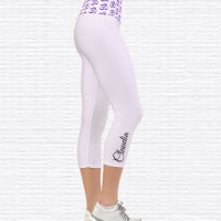 Lila Raum Om Symbol Hochwaiste Capri-Leggings