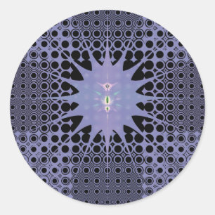 Lila Raum Runder Aufkleber