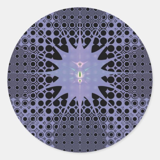 Lila Raum Runder Aufkleber (Vorderseite)