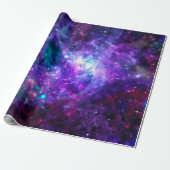 Lila Raumgalaxie Kosmischer Spacey Aquamarin Pink  Geschenkpapier (Ungerollt)