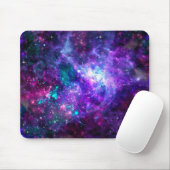 Lila Raumgalaxie Kosmischer Spacey Aquamarin Pink Mousepad (Mit Mouse)